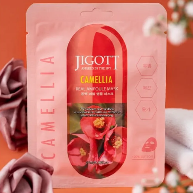 Jigott Camellia Real Ampoule Mask 27ml