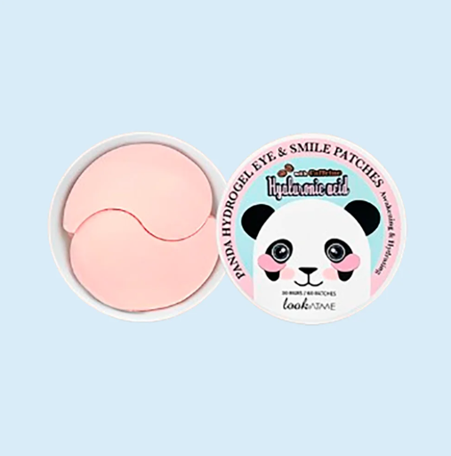 LOOK AT ME Panda Hydro Gel Eye & Smile Patches Hyaluronic Acid & Caffeine 30 ζεύγη