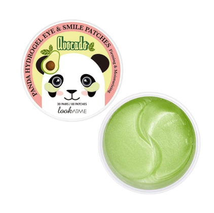 LOOK AT ME Panda Hydro Gel Eye & Smile Patches Avocado 30 ζεύγη