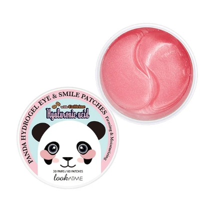 LOOK AT ME Panda Hydro Gel Eye & Smile Patches Hyaluronic Acid & Caffeine 30 ζεύγη