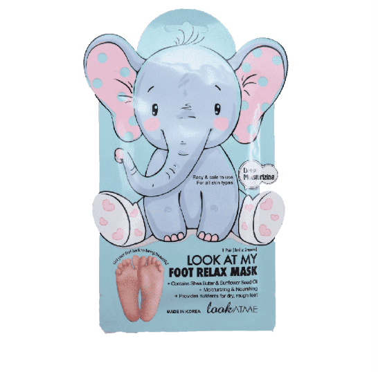 LOOK AT ME Foot Relax Mask Elephant 1 ζευγάρι