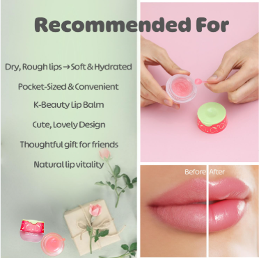 LOOK AT ME Strawberry+Honey Moisturizing Lip Balm 6g