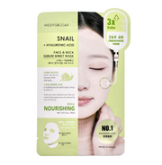 MEDIFORDEAR Snail + Hyaluronic Acid Face & Neck Serum Mask 30ml