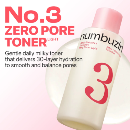 Numbuzin No.3 Bifida Bakuchiol Zero Pore Milky Toner 200ml
